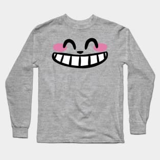 Big Smiling Cat Face Long Sleeve T-Shirt